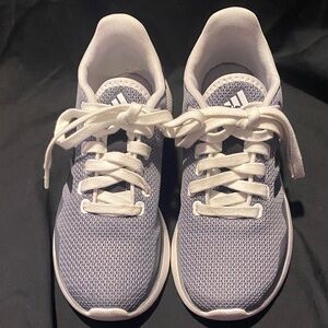 adidas womens grey black and white Mesh Running Shoes